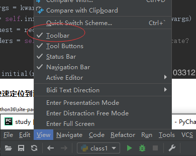 pycharm不显示工具栏,自动导入模块,格式化