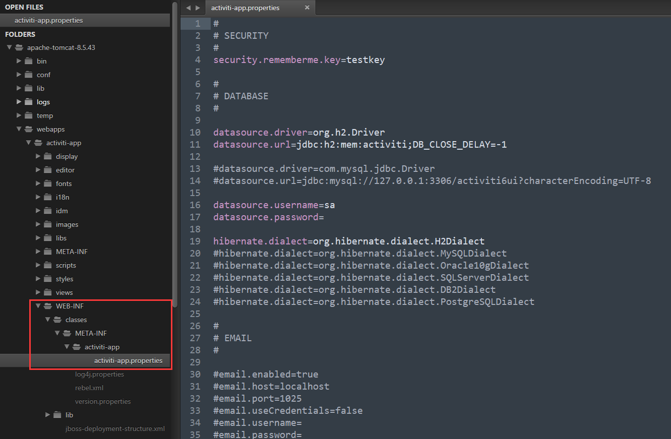 Activiti6系列(4)- 三个war包的数据源及密码修改